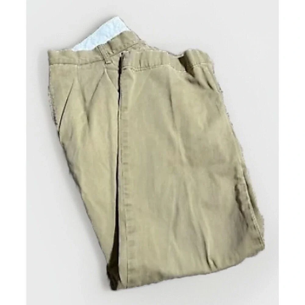 Polo Ralph Lauren Chinos Mens 36x32 Khaki Classic Fit Pleated Pants Preppy Dad